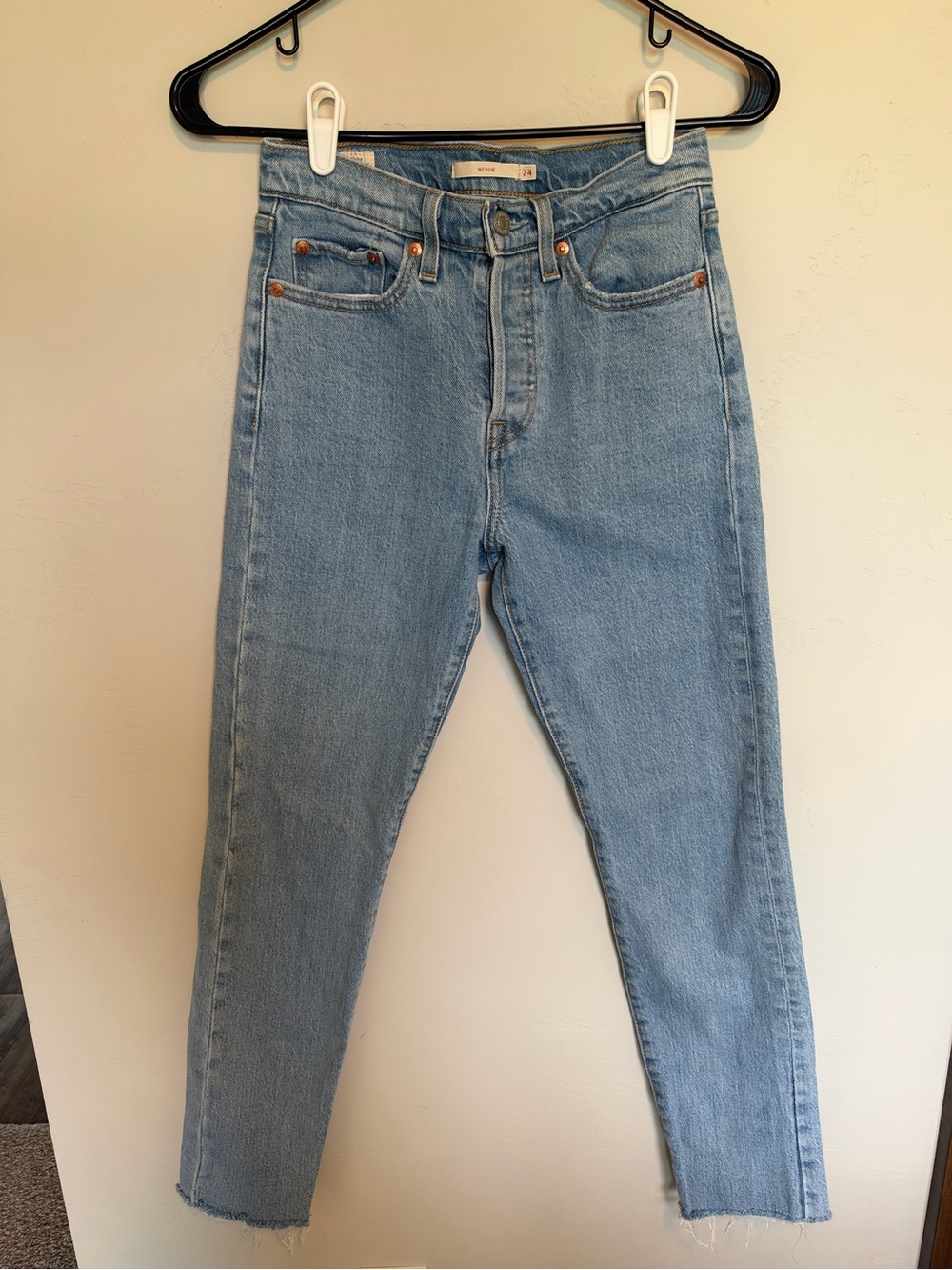 Levi's Light Blue High-Rise Wedgie Jeans